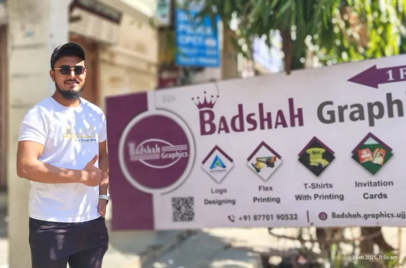 Moiz Badshah, founder and graphic designer at Badshah Graphics